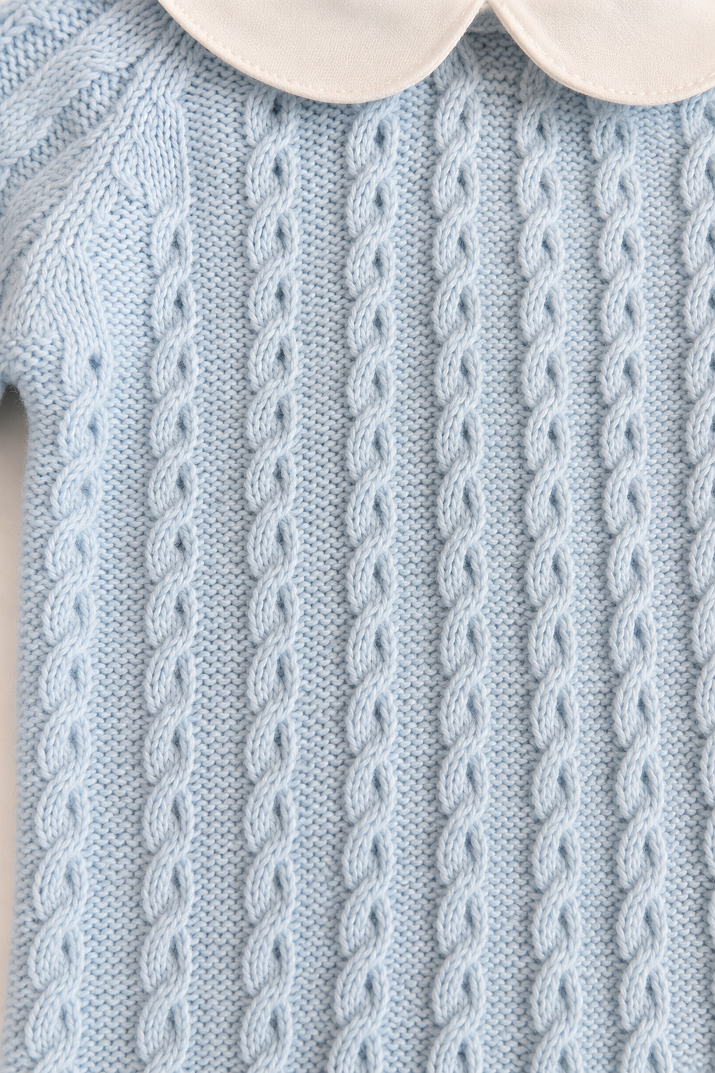 Teo Baby Knit Set - Baby Blue with Bonnet