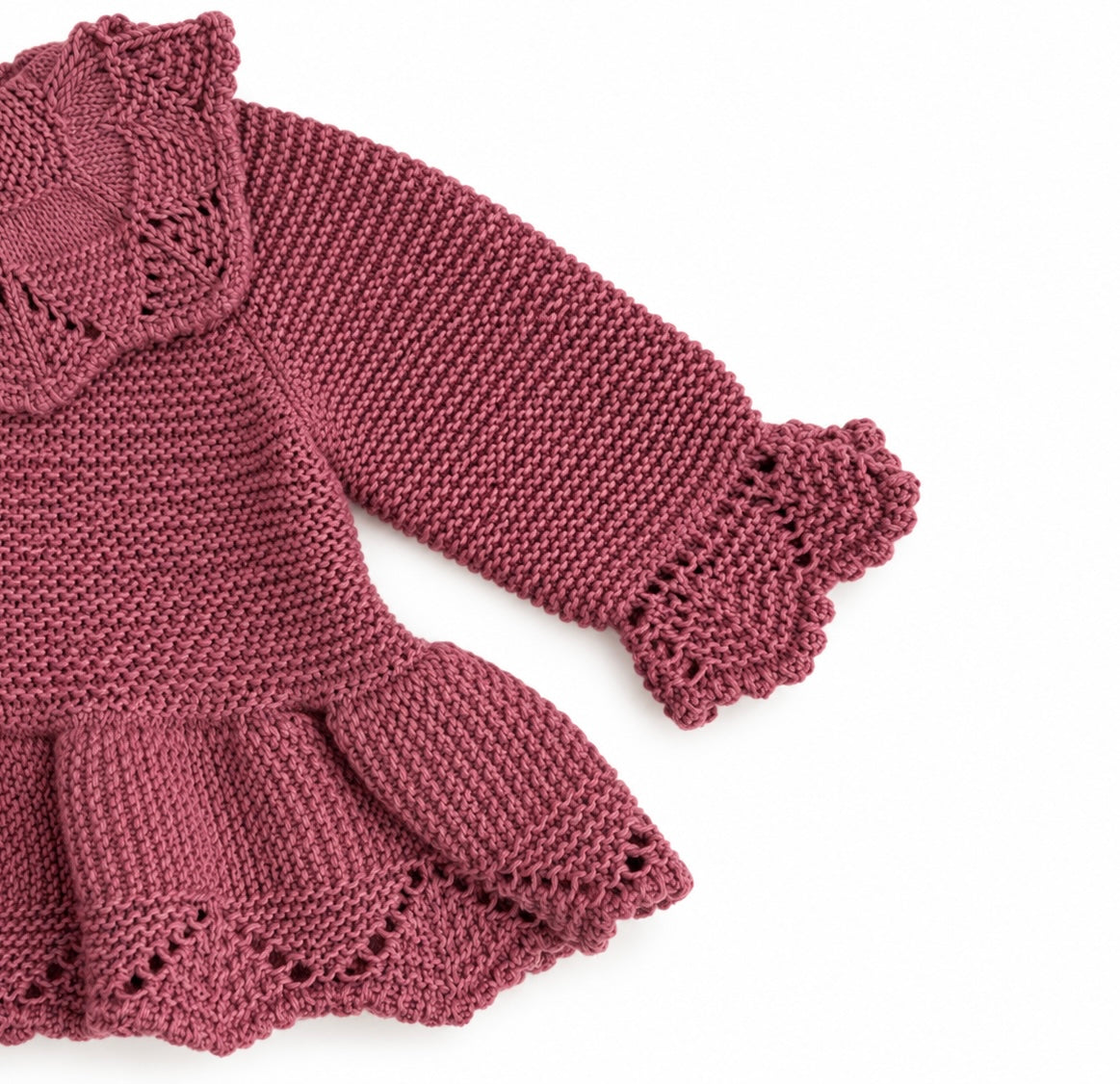 Violeta Baby Knit Set - Mauve with Bonnet